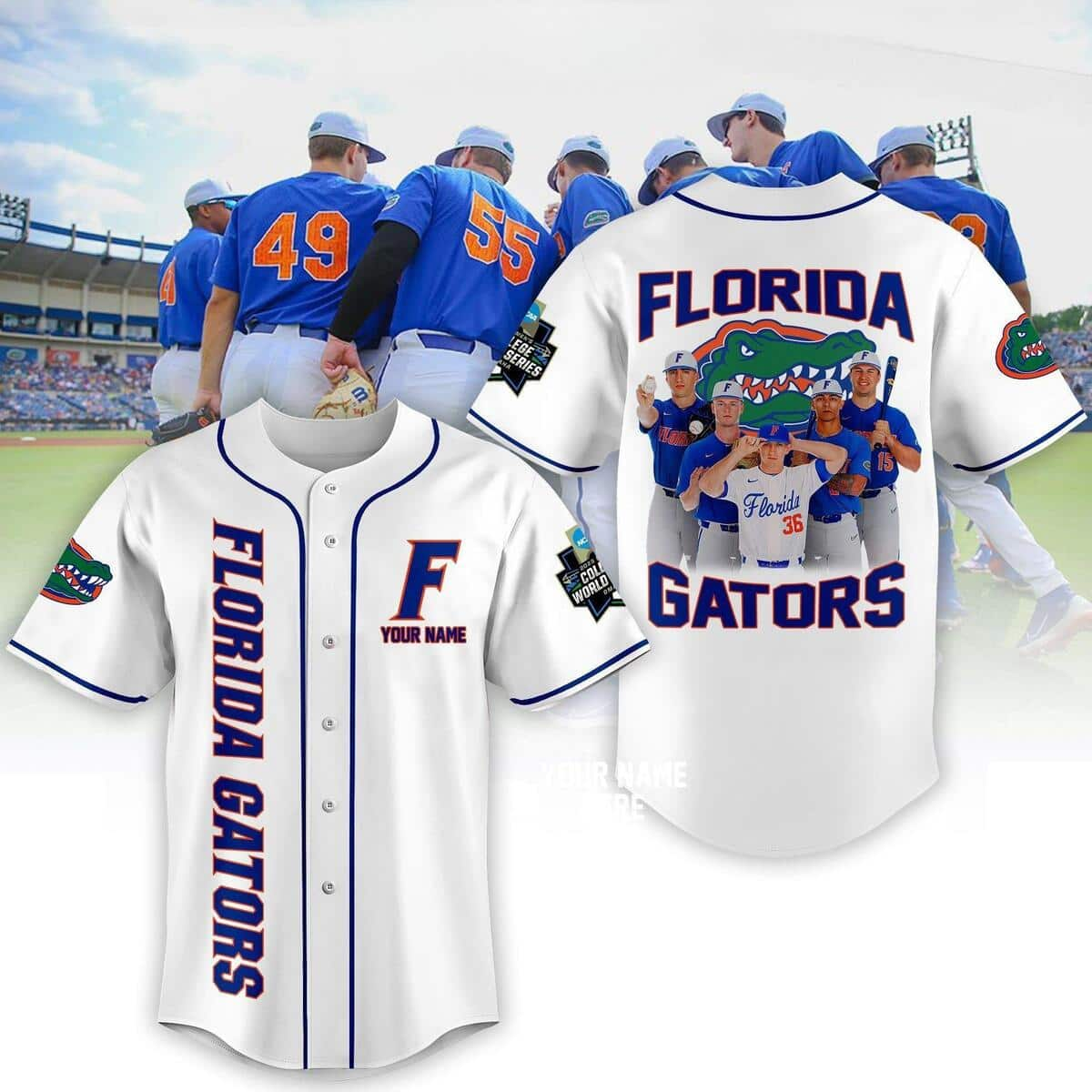 Personalized NCAA Florida Gators Baseball Jersey Custom Name Gift For Best Friend