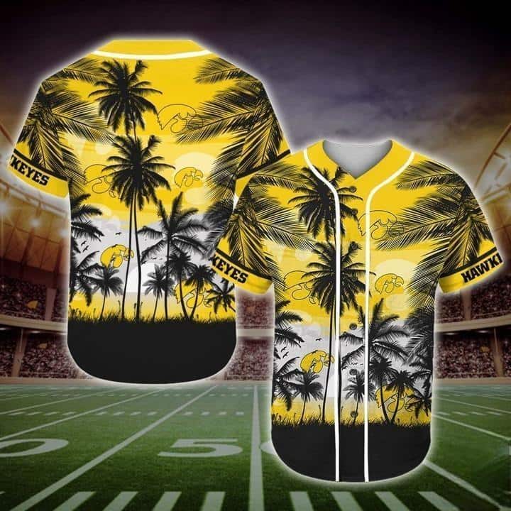 Vintage NCAA Iowa Hawkeyes Baseball Jersey Palm Tree Gift For Best Friend Vintage NCAA Iowa Hawkeyes Baseball Jersey Palm Tree Gift For Best Friend
