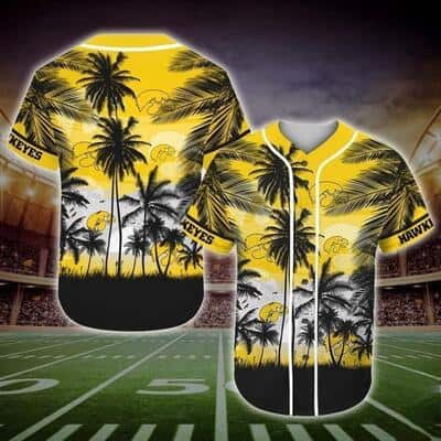 Vintage NCAA Iowa Hawkeyes Baseball Jersey Palm Tree Gift For Best Friend