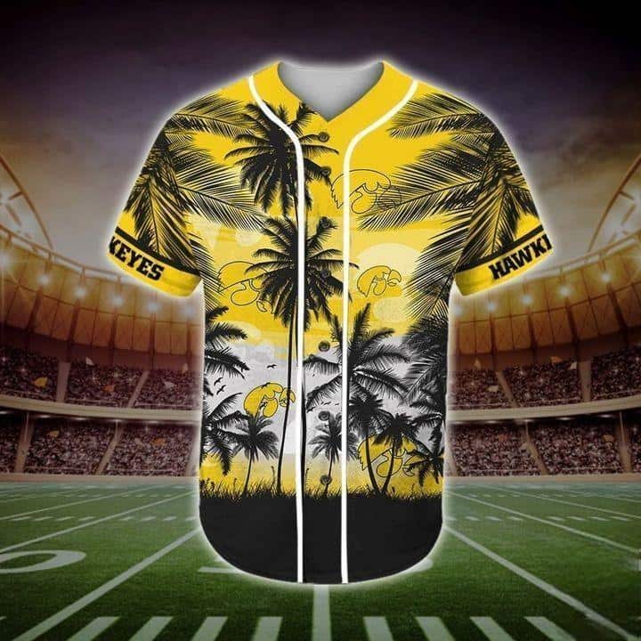 Vintage NCAA Iowa Hawkeyes Baseball Jersey Palm Tree Gift For Best Friend