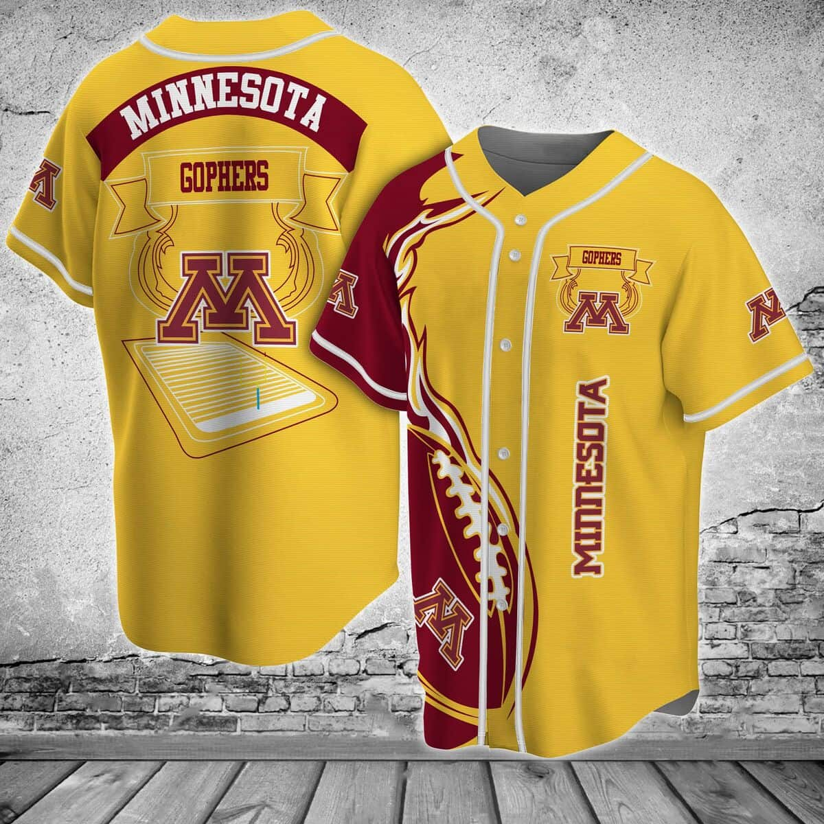 NCAA Minnesota Gophers Baseball Jersey Gift For Football Fans