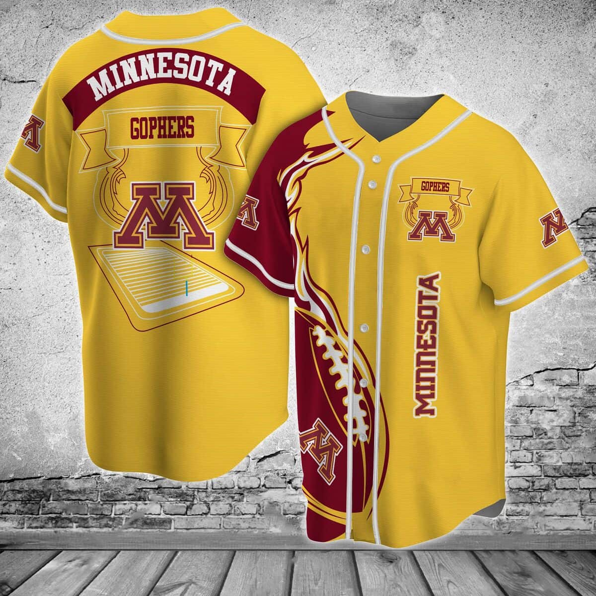 NCAA Minnesota Gophers Baseball Jersey Gift For Football Fans NCAA Minnesota Gophers Baseball Jersey Gift For Football Fans