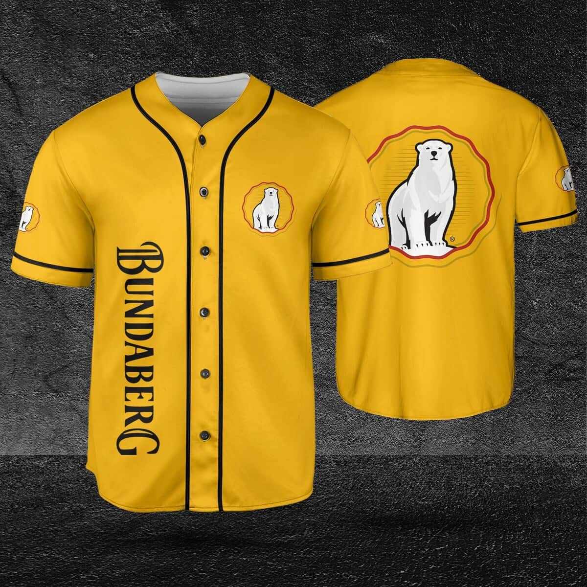 Yellow Bundaberg Baseball Jersey Gift For Rum Drinkers Yellow Bundaberg Baseball Jersey Gift For Rum Drinkers