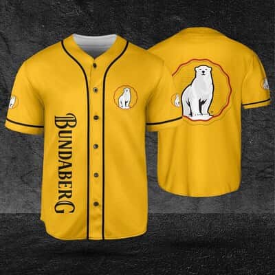 Yellow Bundaberg Baseball Jersey Gift For Rum Drinkers