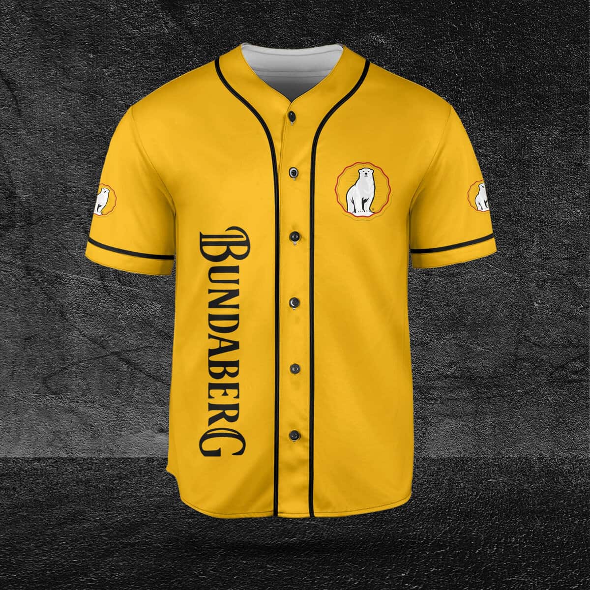 Yellow Bundaberg Baseball Jersey Gift For Rum Drinkers