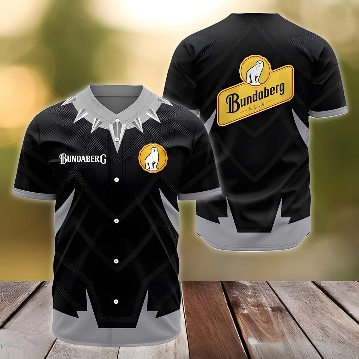 Black Panther Bundaberg Baseball Jersey Gift For Rum Drinkers Black Panther Bundaberg Baseball Jersey Gift For Rum Drinkers