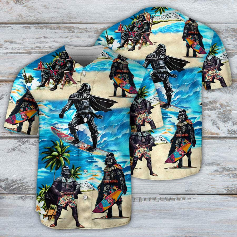 Darth Vader Surfing Baseball Jersey Gift For Star Wars Fans