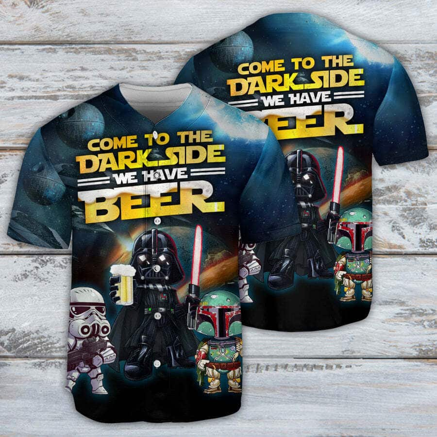 Stormtrooper Darth Vader Boba Fett Baseball Jersey Come To The Dark Side We Have Beer