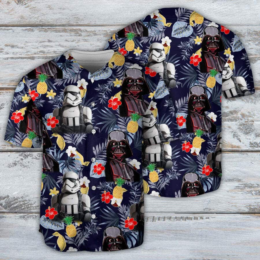 Star Wars Darth Vader Baseball Jersey Stormtrooper Tropical Flower