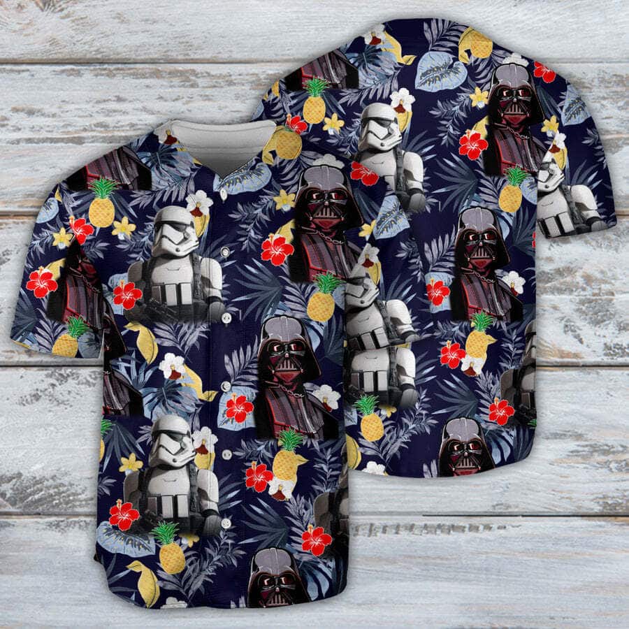 Star Wars Darth Vader Baseball Jersey Stormtrooper Tropical Flower Star Wars Darth Vader Baseball Jersey Stormtrooper Tropical Flower
