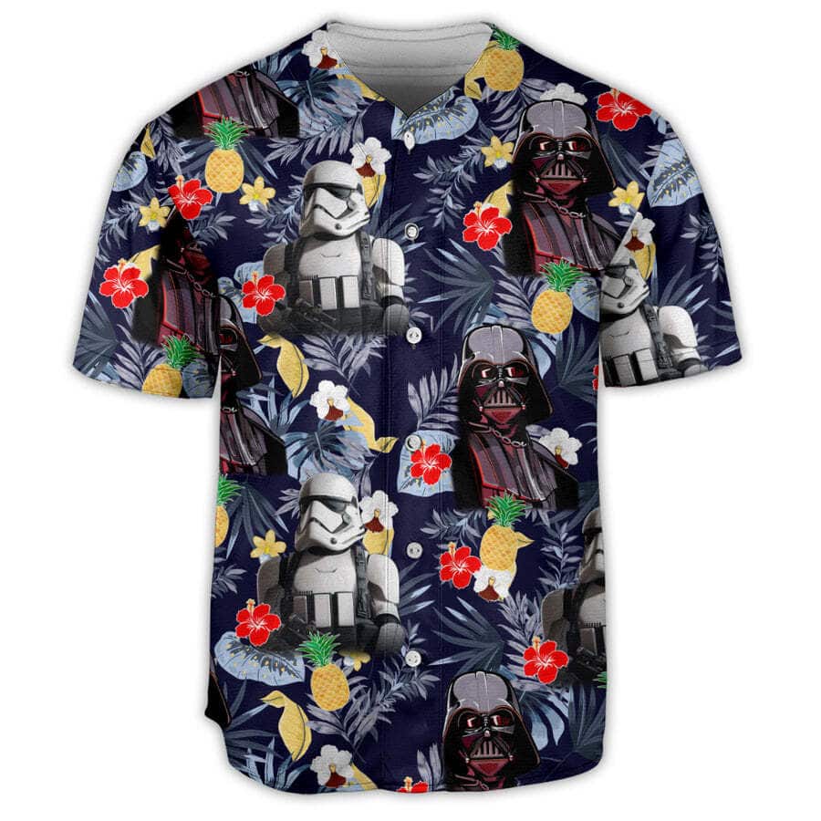 Star Wars Darth Vader Baseball Jersey Stormtrooper Tropical Flower Star Wars Darth Vader Baseball Jersey Stormtrooper Tropical Flower