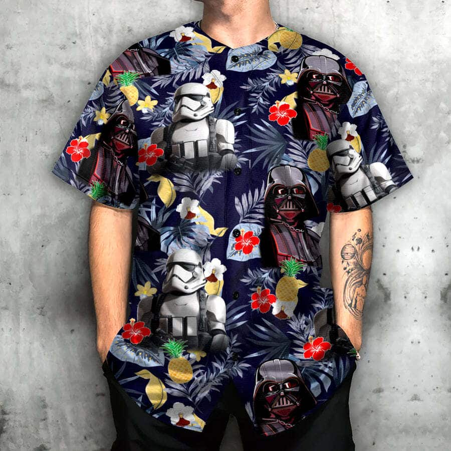 Star Wars Darth Vader Baseball Jersey Stormtrooper Tropical Flower