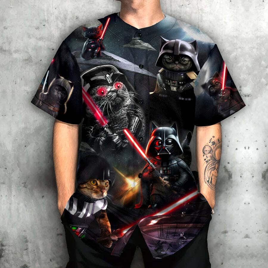 Cool Cat Darth Vader Baseball Jersey Gift For Star Wars Fans