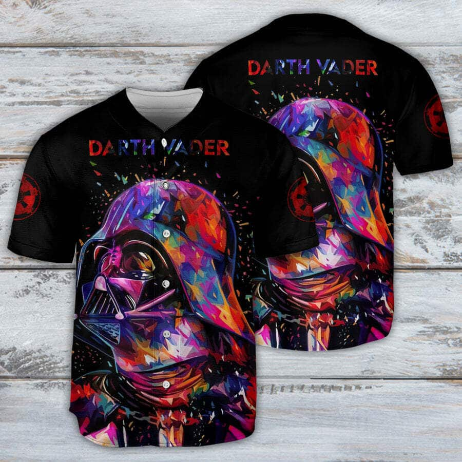 Colorful Darth Vader Baseball Jersey Gift For Star Wars Fans