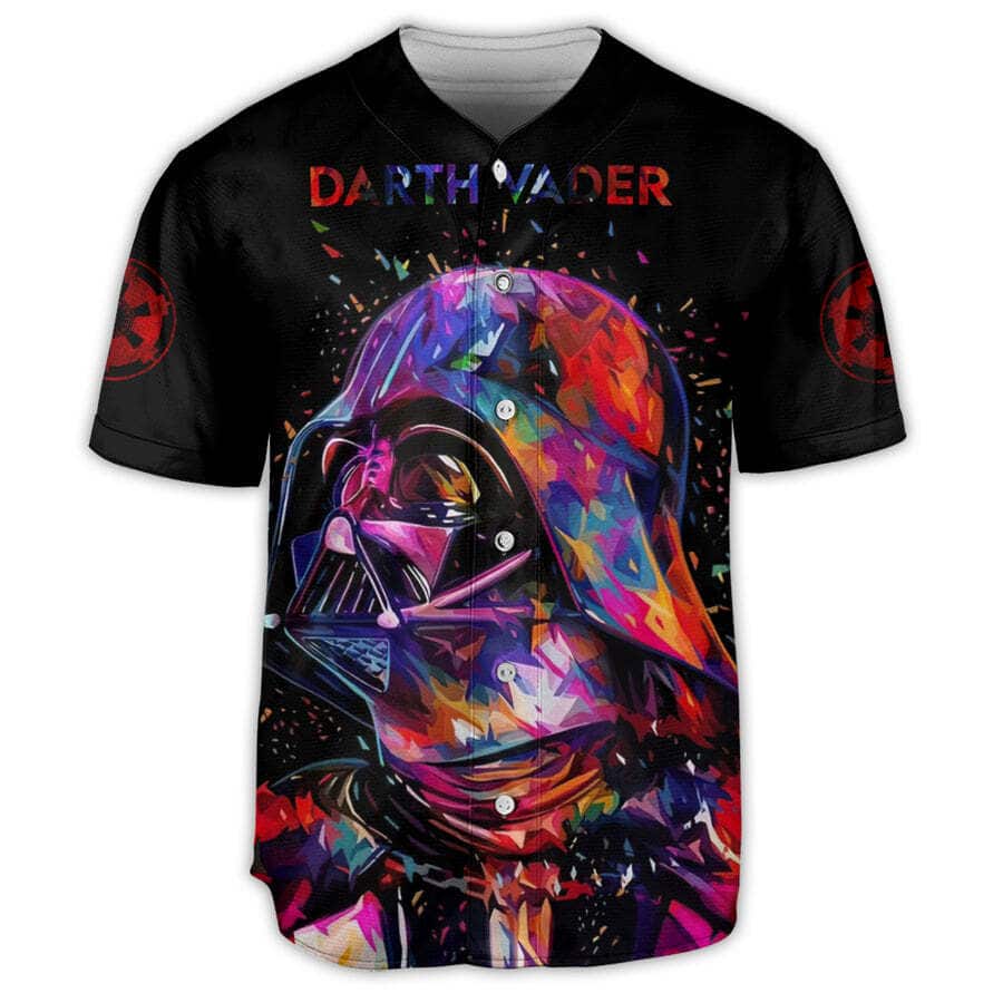 Colorful Darth Vader Baseball Jersey Gift For Star Wars Fans