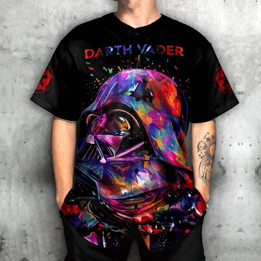 Colorful Darth Vader Baseball Jersey Gift For Star Wars Fans Colorful Darth Vader Baseball Jersey Gift For Star Wars Fans