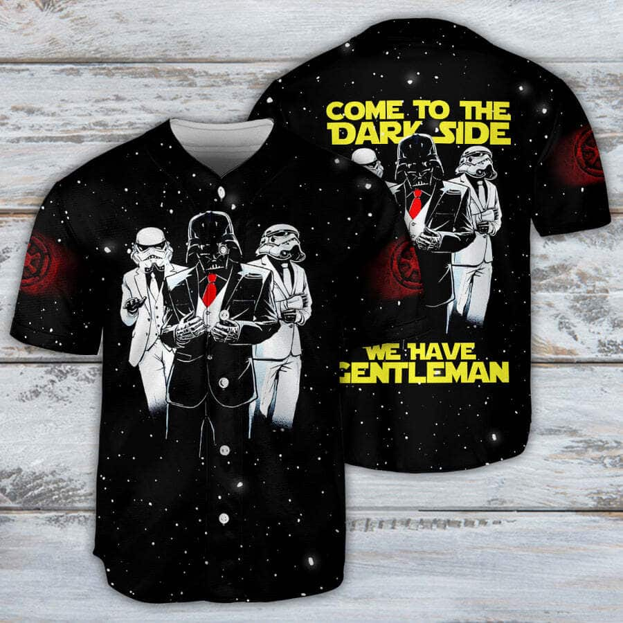 Star Wars Darth Vader Baseball Jersey Come To The Dark Side We Have Gentleman