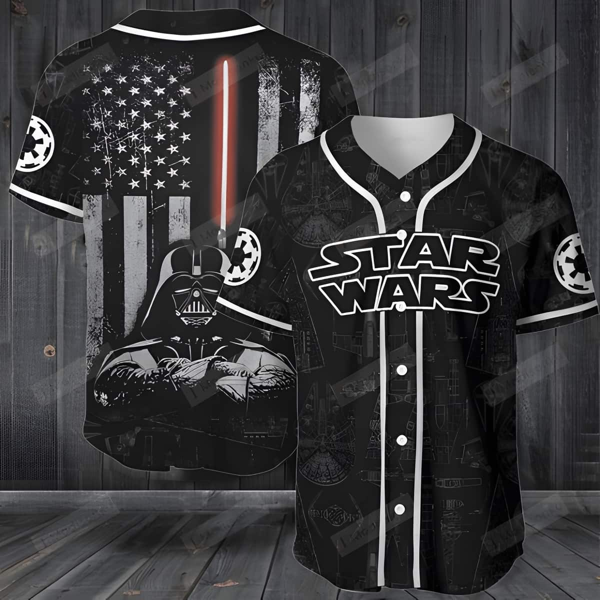 Star Wars Darth Vader Baseball Jersey American Flag