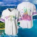 Disneyland Magic Kingdom Rainbow White Disney Baseball Jersey Disneyland Magic Kingdom Rainbow White Disney Baseball Jersey