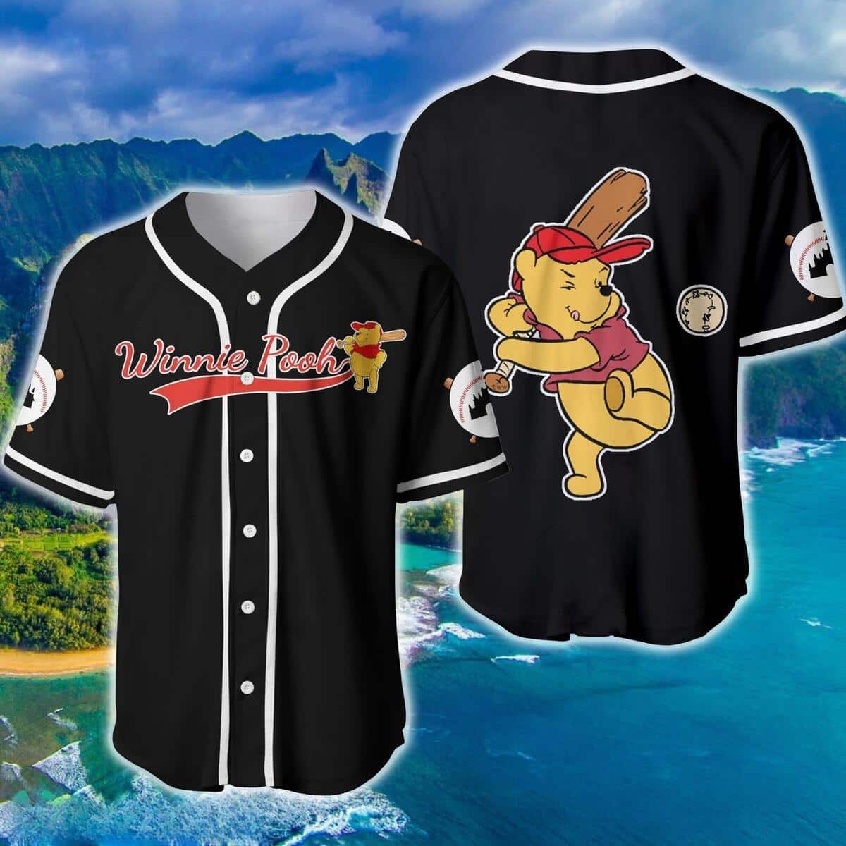 Cute Winnie Pooh Disney Baseball Jersey Gift For Best Friend Cute Winnie Pooh Disney Baseball Jersey Gift For Best Friend