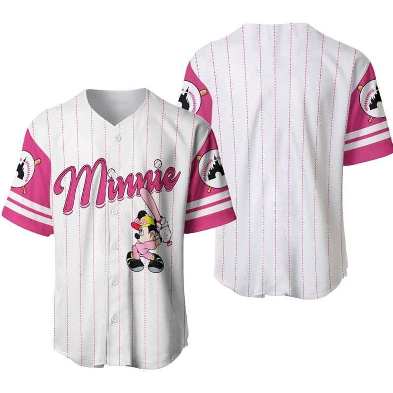 Minnie Mouse Disney Baseball Jersey Gift For Girlfriend Minnie Mouse Disney Baseball Jersey Gift For Girlfriend