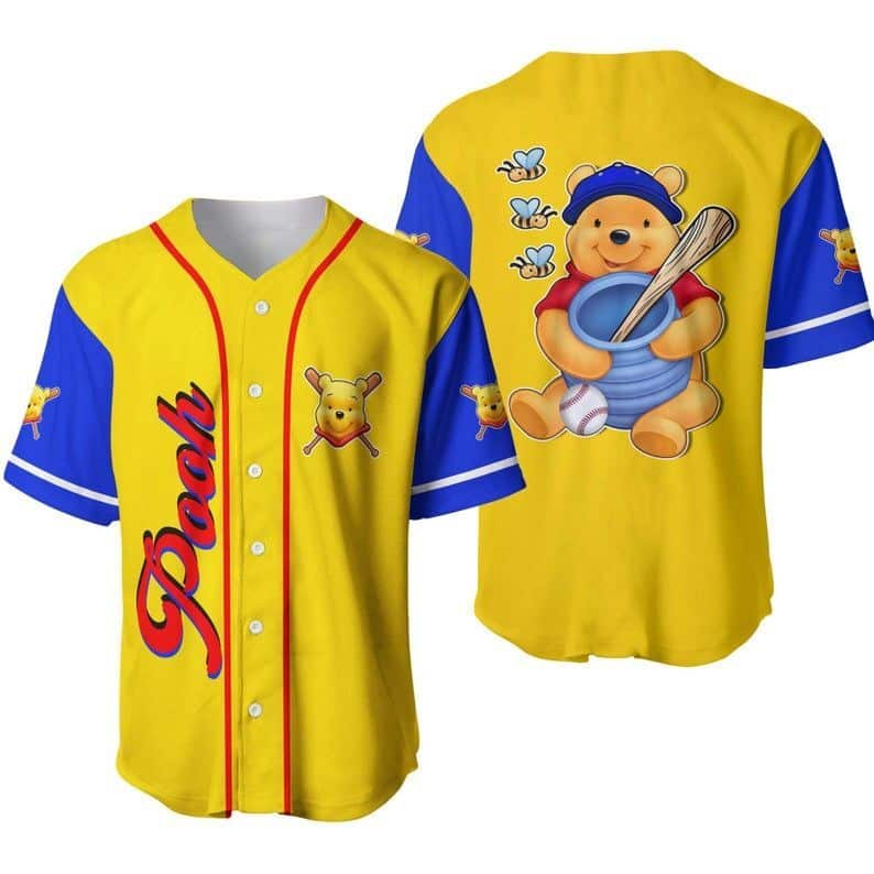 Pooh Honey Disney Winnie The Pooh Baseball Jersey Pooh Honey Disney Winnie The Pooh Baseball Jersey