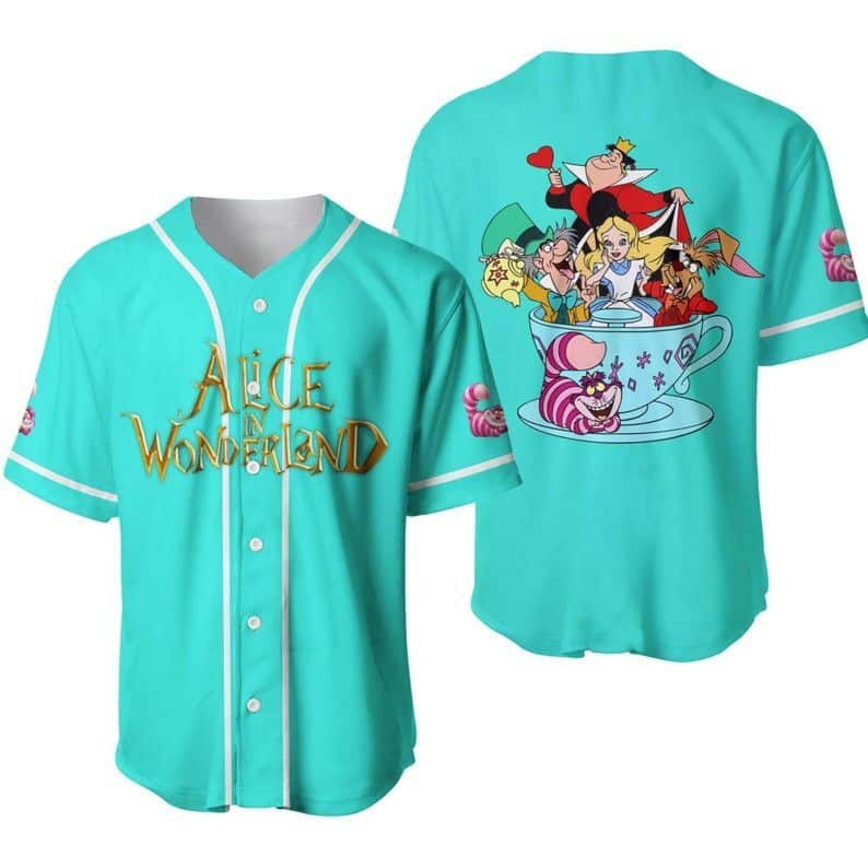Alice Wonderland Disney Baseball Jersey Gift For Girlfriend Alice Wonderland Disney Baseball Jersey Gift For Girlfriend
