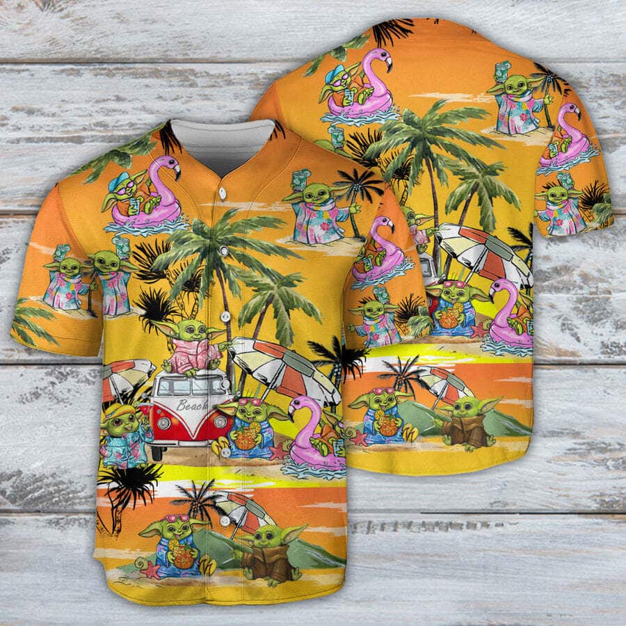 Orange Baby Yoda Star Wars Baseball Jersey Gift For Best Friend Orange Baby Yoda Star Wars Baseball Jersey Gift For Best Friend