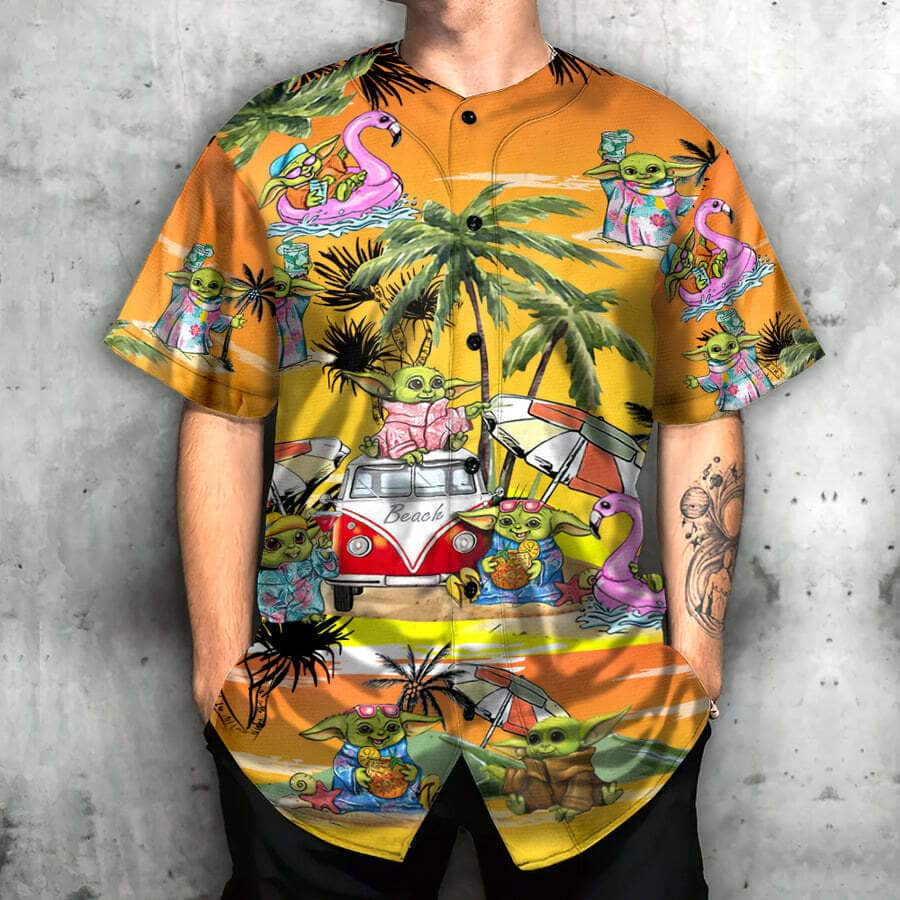 Orange Baby Yoda Star Wars Baseball Jersey Gift For Best Friend Orange Baby Yoda Star Wars Baseball Jersey Gift For Best Friend
