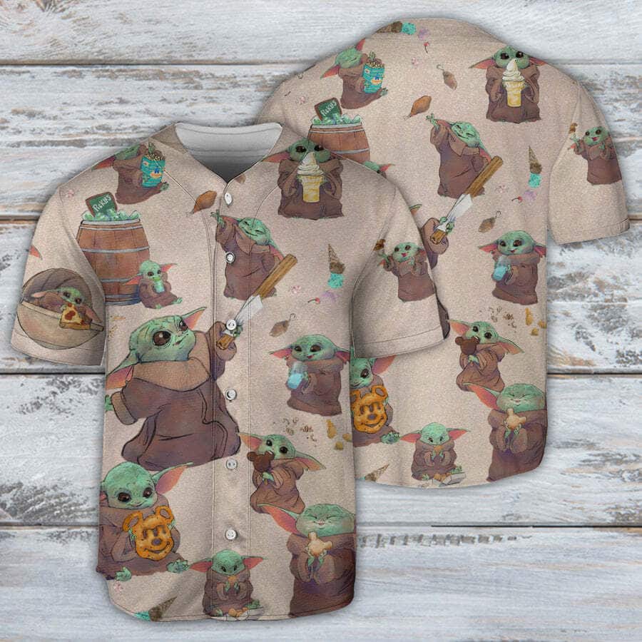 Baby Yoda Star Wars Baseball Jersey Gift For Best Friend Baby Yoda Star Wars Baseball Jersey Gift For Best Friend