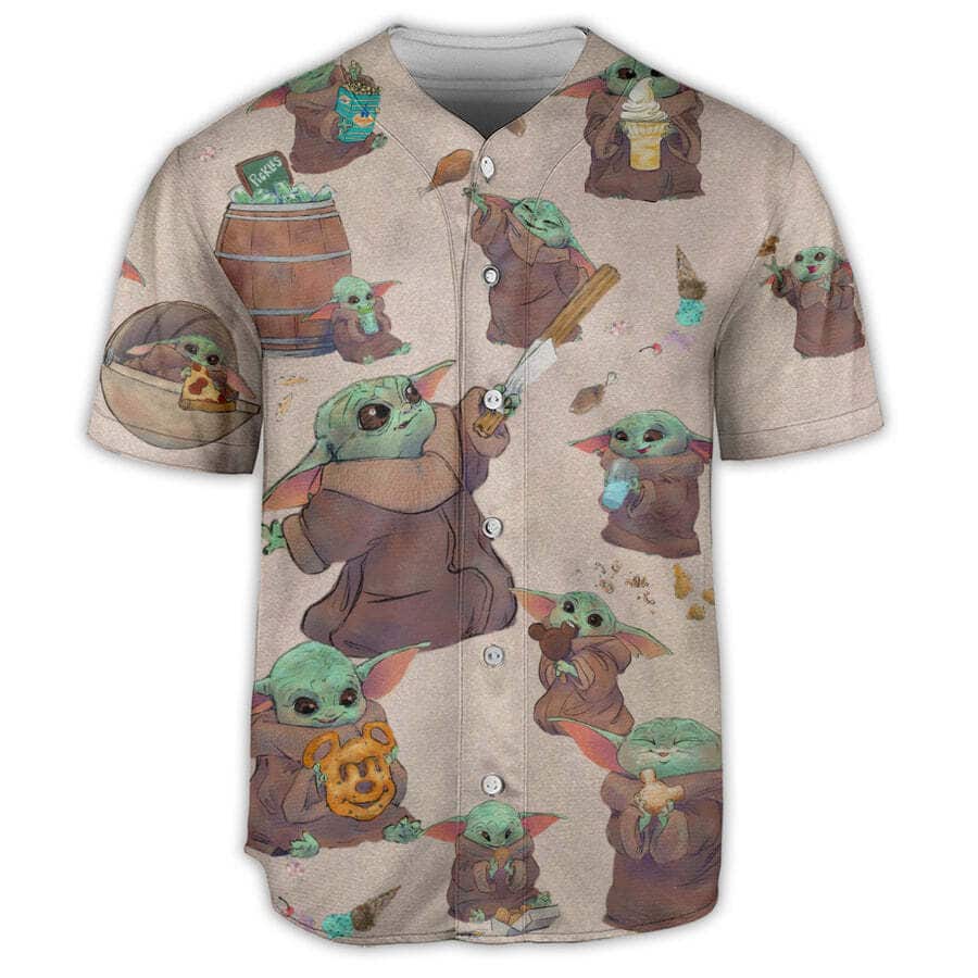 Baby Yoda Star Wars Baseball Jersey Gift For Best Friend Baby Yoda Star Wars Baseball Jersey Gift For Best Friend