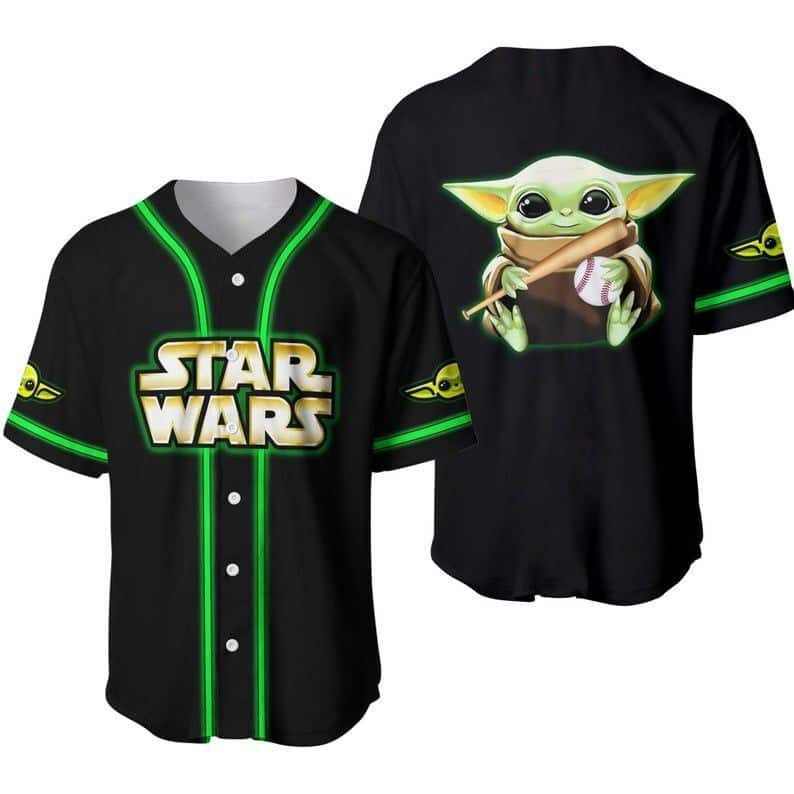 Baby Yoda Player Baseball Jersey Gift For Star Wars Fans