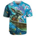 Baby Yoda Star Wars Surfing Baseball Jersey Gift For Baseball Fans Baby Yoda Star Wars Surfing Baseball Jersey Gift For Baseball Fans
