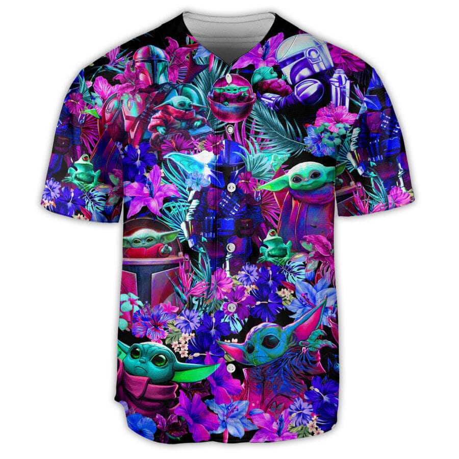 Special Star Wars Baby Yoda Synthwave Baseball Jersey Special Star Wars Baby Yoda Synthwave Baseball Jersey
