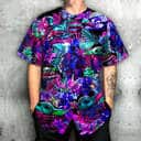 Special Star Wars Baby Yoda Synthwave Baseball Jersey