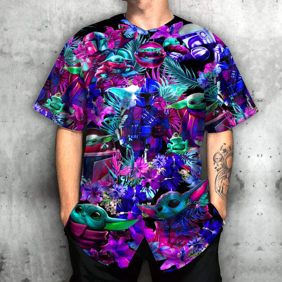 Special Star Wars Baby Yoda Synthwave Baseball Jersey Special Star Wars Baby Yoda Synthwave Baseball Jersey