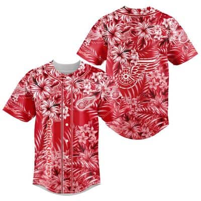 Floral NHL Detroit Red Wings Baseball Jersey Gift For Best Friend