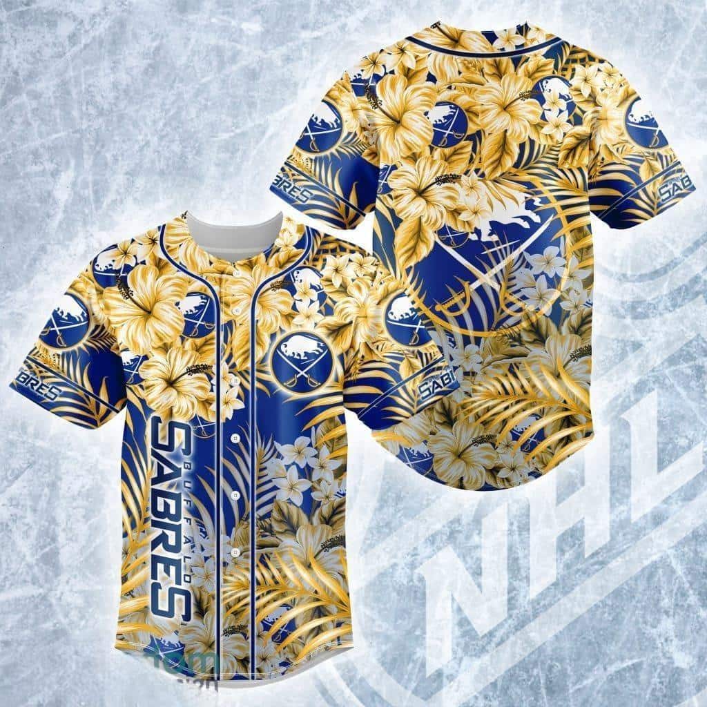 Floral NHL Buffalo Sabres Baseball Jersey Gift For Best Friend Floral NHL Buffalo Sabres Baseball Jersey Gift For Best Friend
