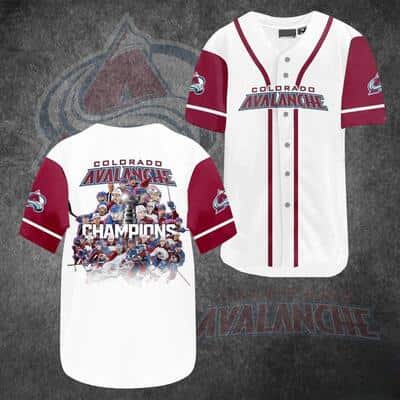 NHL Colorado Avalanche Champions Baseball Jersey Gift For Friend