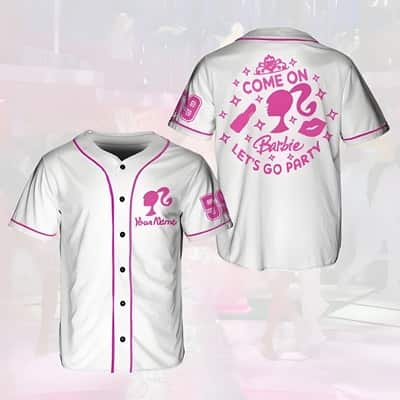 Barbie Baseball Jersey Come On Barbie Let's Go Party Custom Name