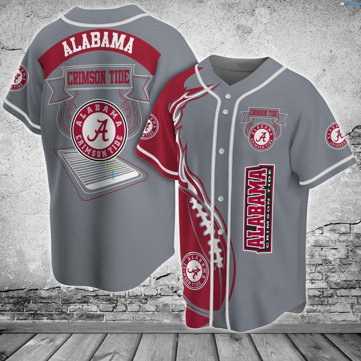 NCAA Alabama Crimson Tide Baseball Jersey Gift For Sporty Boyfriend NCAA Alabama Crimson Tide Baseball Jersey Gift For Sporty Boyfriend