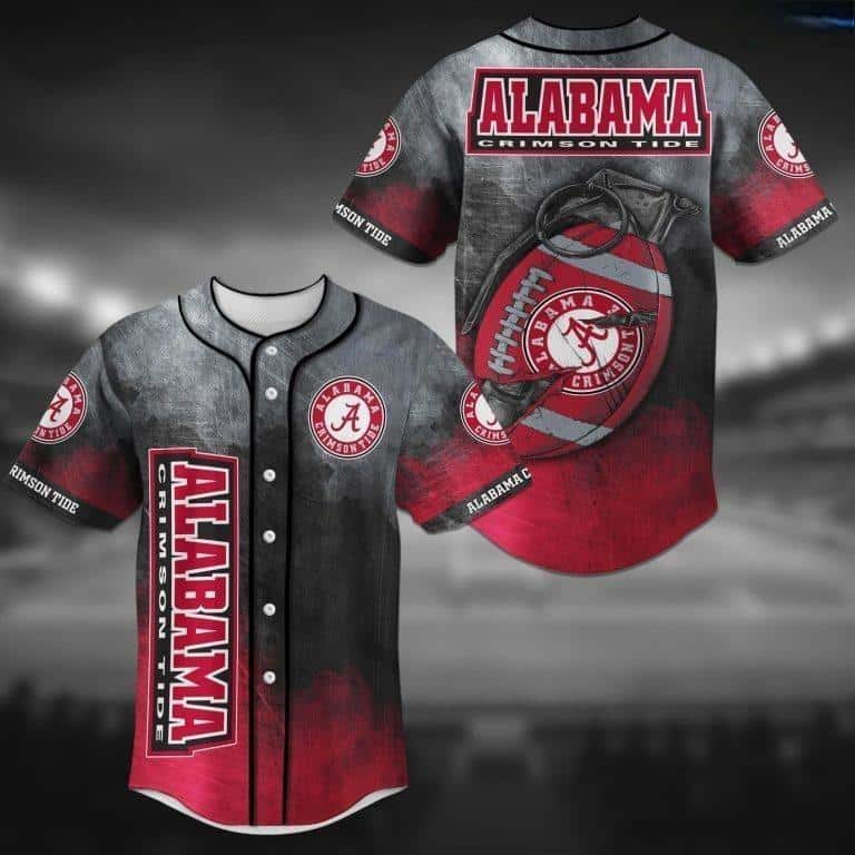 NCAA Alabama Crimson Tide Baseball Jersey Grenade Pattern