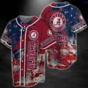 NCAA Alabama Crimson Tide Baseball Jersey US Flag NCAA Alabama Crimson Tide Baseball Jersey US Flag
