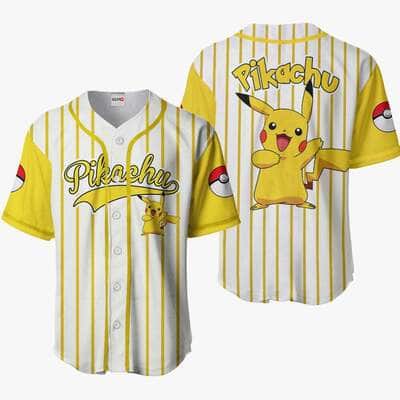 Pikachu Anime Baseball Jersey Cool Gift For Friend Pikachu Anime Baseball Jersey Cool Gift For Friend
