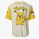 Pikachu Anime Baseball Jersey Cool Gift For Friend Pikachu Anime Baseball Jersey Cool Gift For Friend