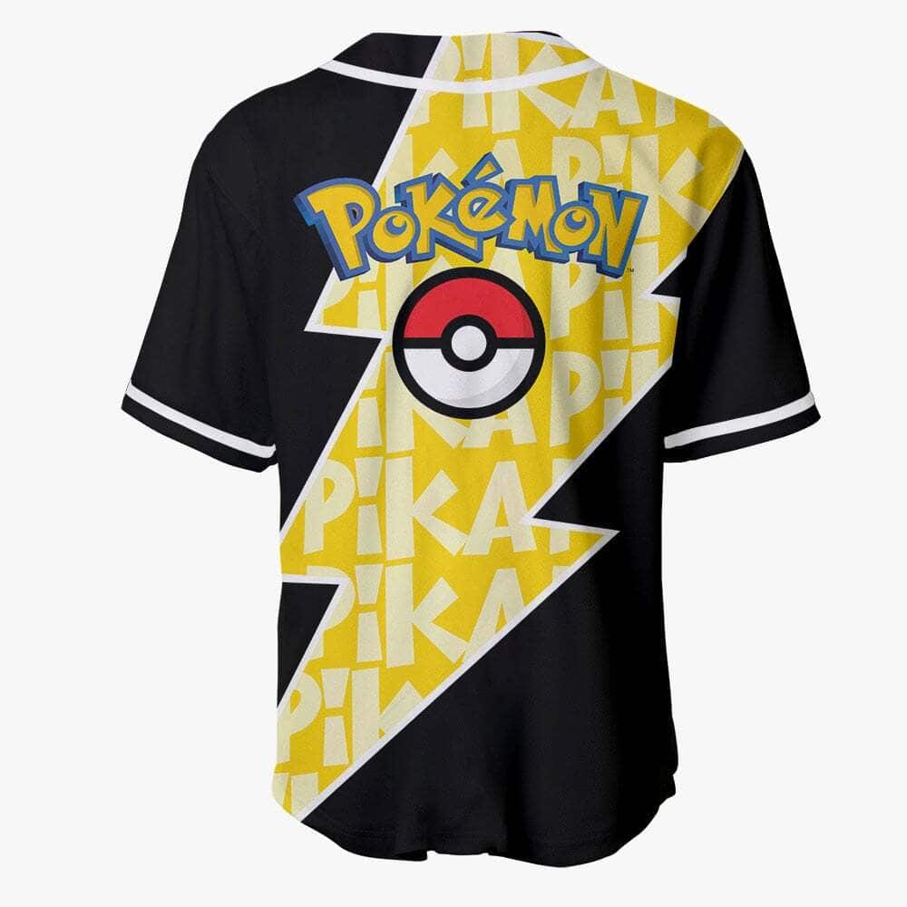 Pokémon Pikachu Baseball Jersey Cool Gift For Friend Pokémon Pikachu Baseball Jersey Cool Gift For Friend