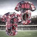 MLB Boston Red Sox Baseball Jersey Skeleton Tropical Flower Pattern MLB Boston Red Sox Baseball Jersey Skeleton Tropical Flower Pattern