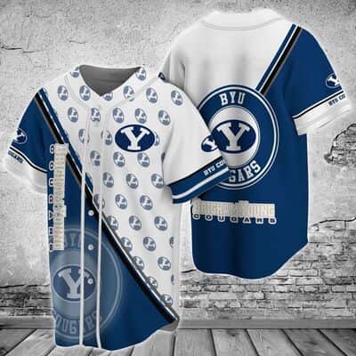NFL BYU Cougars Baseball Jersey Gift For Him NFL BYU Cougars Baseball Jersey Gift For Him