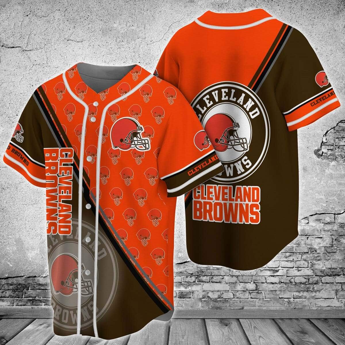 NFL Cleveland Browns Baseball Jersey Gift For Football Players NFL Cleveland Browns Baseball Jersey Gift For Football Players