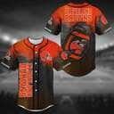 NFL Cleveland Browns Baseball Jersey Sports Gift For Him NFL Cleveland Browns Baseball Jersey Sports Gift For Him